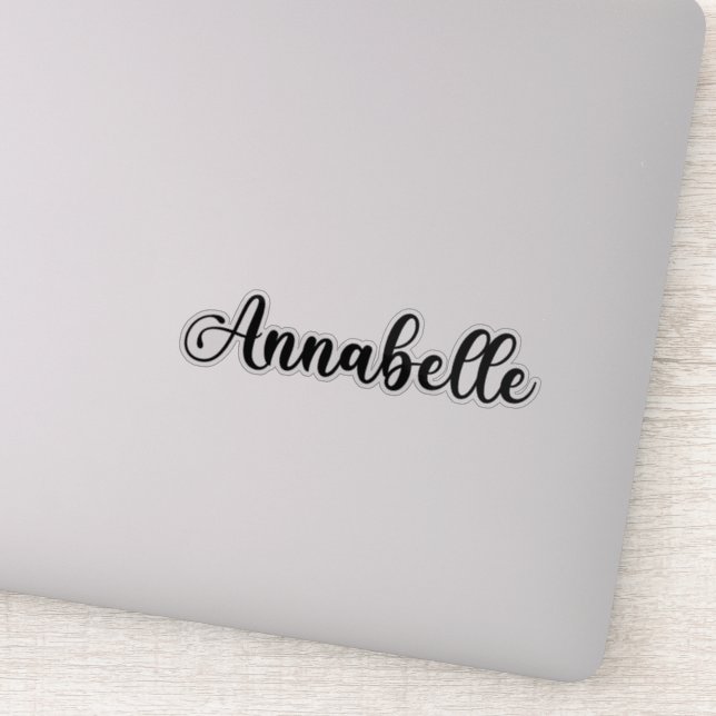 Annabelle Name - Handgeschriebene Kalligrafie Aufkleber (Detail)