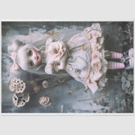 Annabelle Pink Dress Decoupage Tissue Paper Seidenpapier