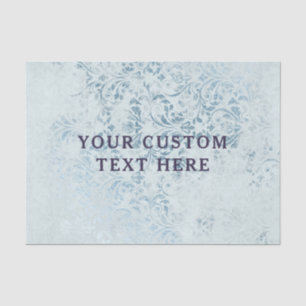 Annabelle Vintag Blue Floral Watercolor Wedding Seidenpapier
