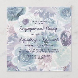 Annabelle Vintage Florale Verlobungsparty Einladung