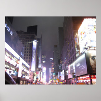 Annäherung an den Times Square, New York NY Poster