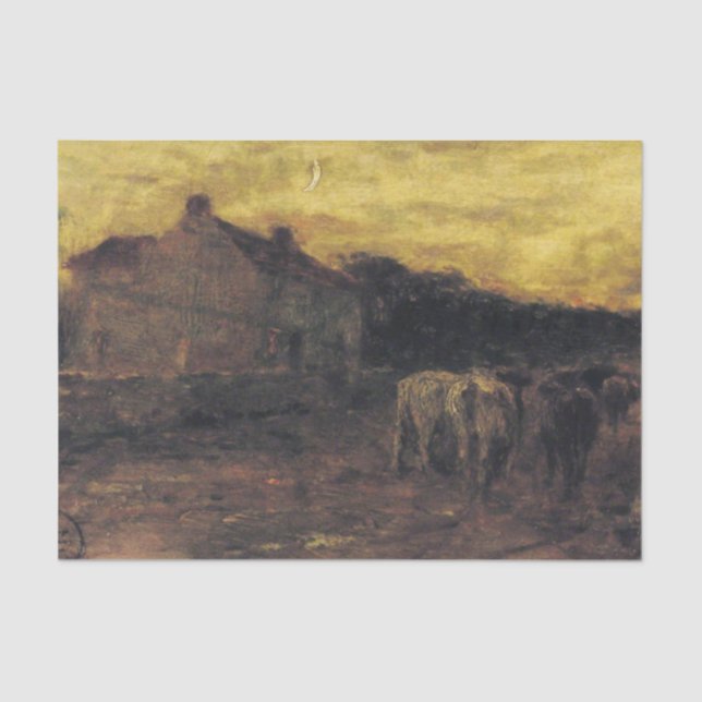 Annäherung an die Nacht durch Edward Stott Seidenpapier (Vorderseite)