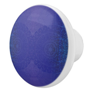 Annahme   Blue Indigo Violet Boho Medallions Keramikknauf