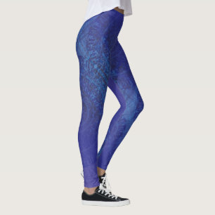 Annahme Blue Indigo Violet Boho Medallions Leggings