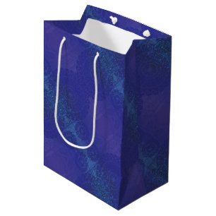 Annahme Blue Indigo Violet Boho Medallions Mittlere Geschenktüte