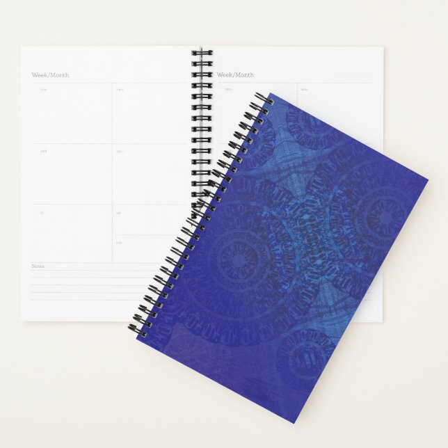 Annahme | Blue Indigo Violet Boho Medallions Planer (Anzeige)