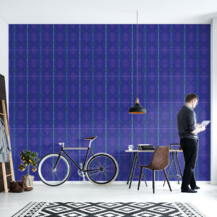 Annahme Blue Indigo Violet Boho Medallions Tapete