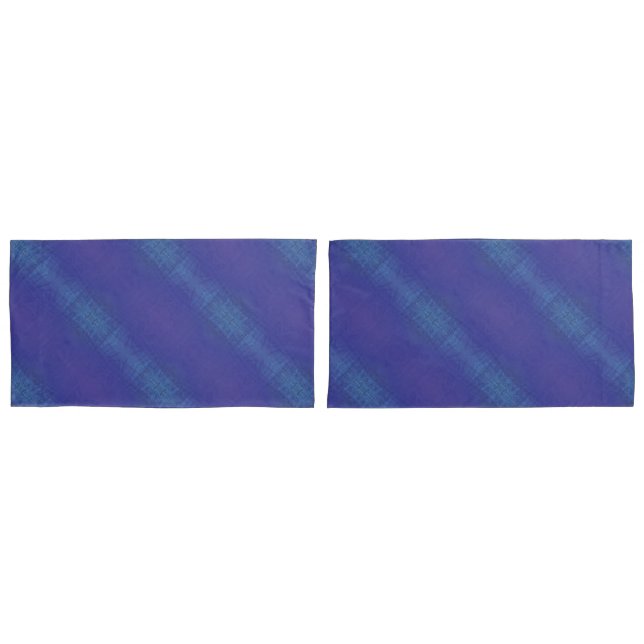 Annahme | Blue Indigo Violet Shibori Muster Kissenbezug (Vorderseite-Set)