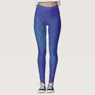 Annahme Blue Indigo Violet Shibori Muster Leggings