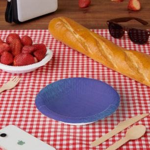 Annahme Blue Indigo Violet Shibori Muster Pappteller