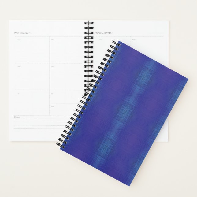 Annahme | Blue Indigo Violet Shibori Muster Planer (Anzeige)