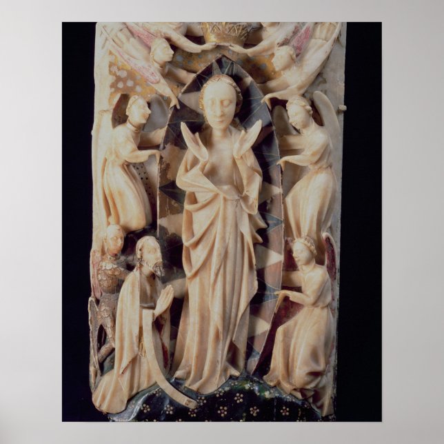 Annahme der Jungfrau (Alabaster) Poster (Vorne)