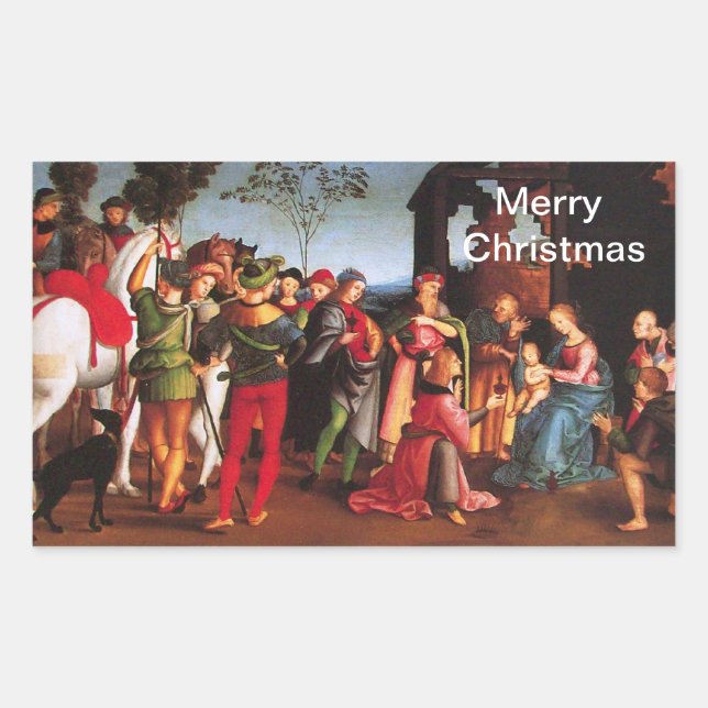 ANNAHME DES MAGI RECHTECKIGER AUFKLEBER (Vorderseite)