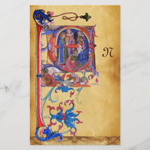 ANNAHME DES MONOGRAMM FÜR DAS PARCHMENT MAGI CHRIS BRIEFPAPIER