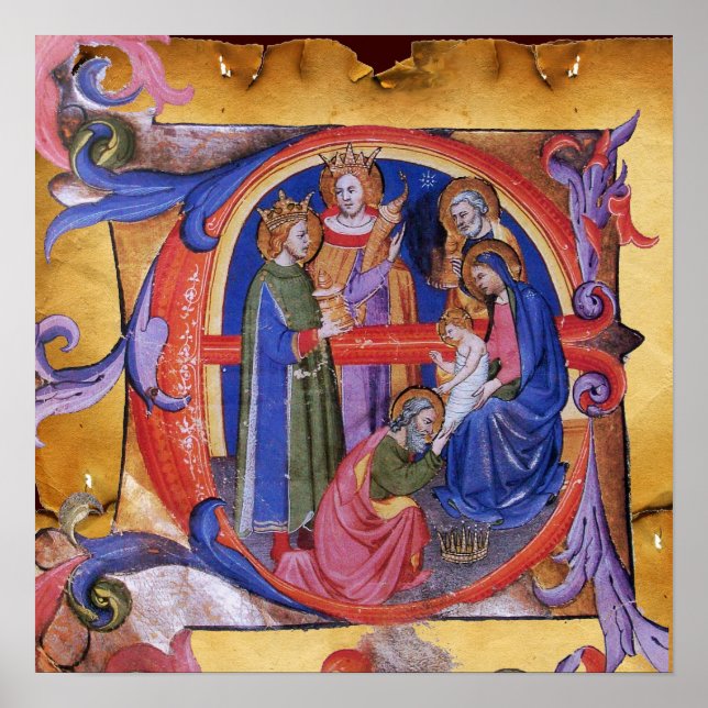 ANNAHME DES MONOGRAMM FÜR DAS PARCHMENT MAGI POSTER (Vorne)