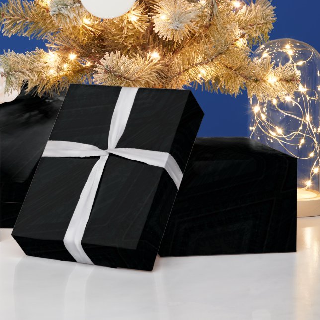 Annahme | Dunkle Abstrakte Textur Geschenkpapier (Feiertage)
