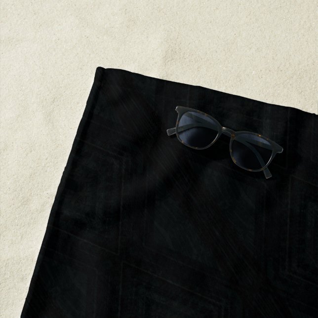 Annahme | Dunkle Abstrakte Textur Strandtuch (Beispiel)