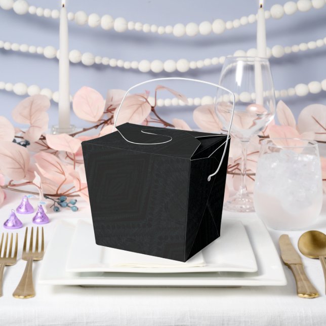 Annahme | dunkle geometrische Textur Geschenkschachtel (Hochzeit)