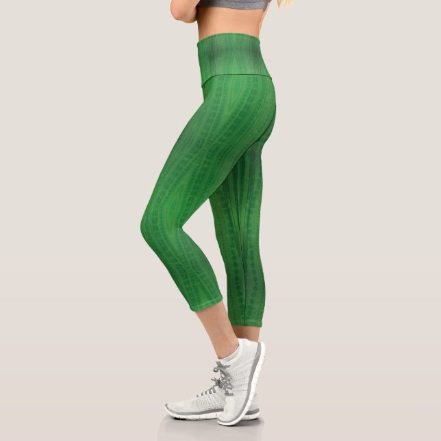 Annahme | Green Eclectic Boho Muster Capri Leggings (Links)