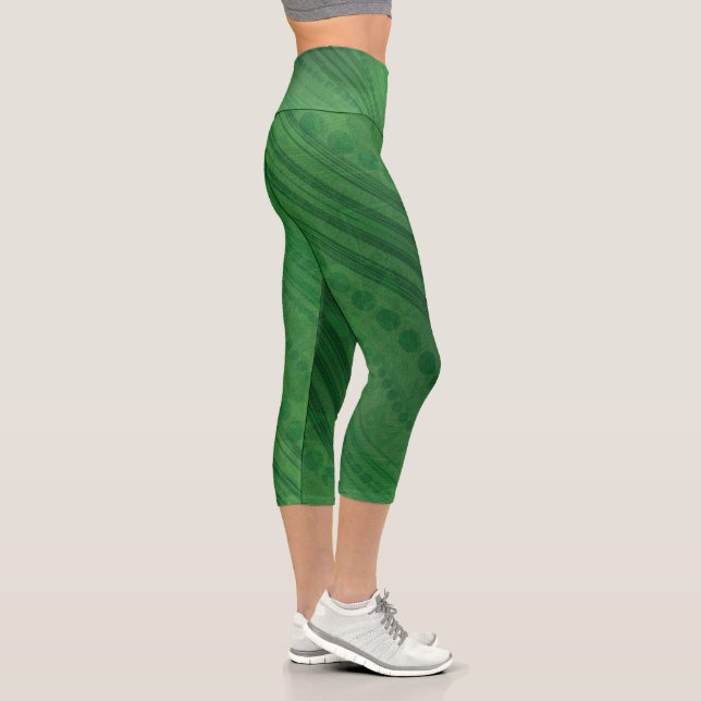 Annahme | Green Eclectic Boho Muster Capri Leggings (Rechts)