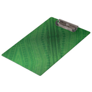 Annahme   Green Eclectic Boho Muster Klemmbrett