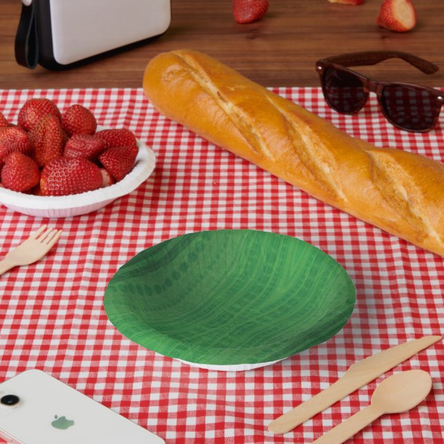 Annahme | Green Eclectic Boho Muster Pappteller (Picknick)