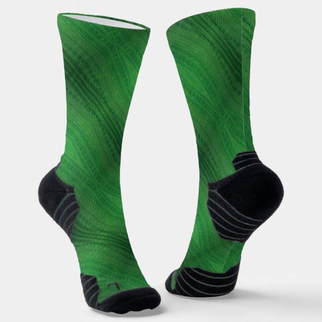 Annahme | Green Eclectic Boho Muster Socken (Gewinkelt)