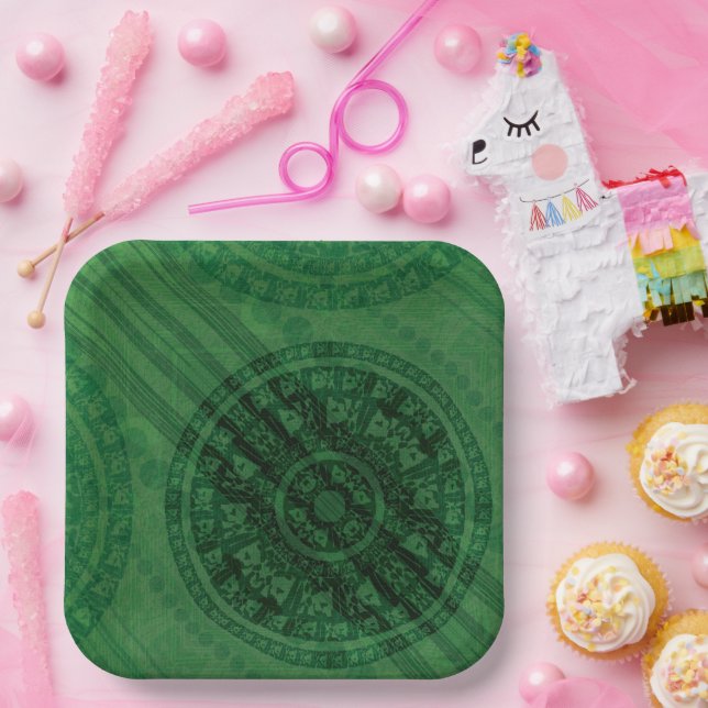 Annahme | Medaillen für grüne Meditation Pappteller (Party)