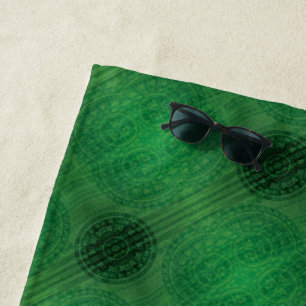 Annahme Medaillen für grüne Meditation Strandtuch