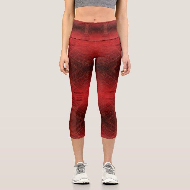 Annahme | Medallin der Roten Meditation Capri Leggings (Vorderseite)