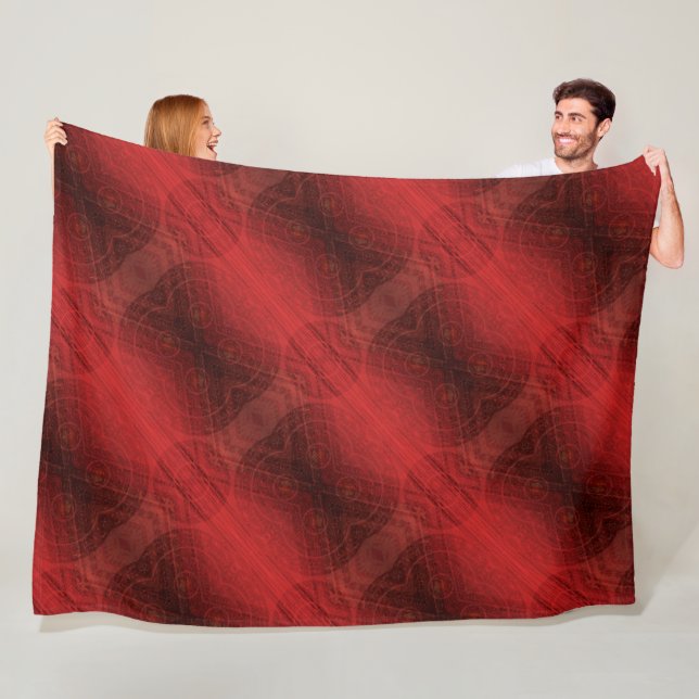 Annahme | Medallin der Roten Meditation Fleecedecke (Beispiel)