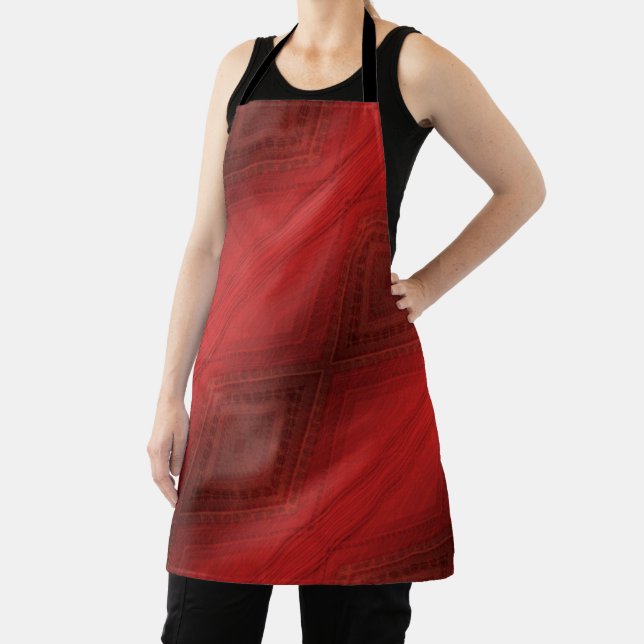 Annahme | Red Eclectic Boho Pattern Schürze (InSitu)