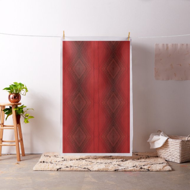 Annahme | Red Eclectic Boho Pattern Stoff (Beispiel)
