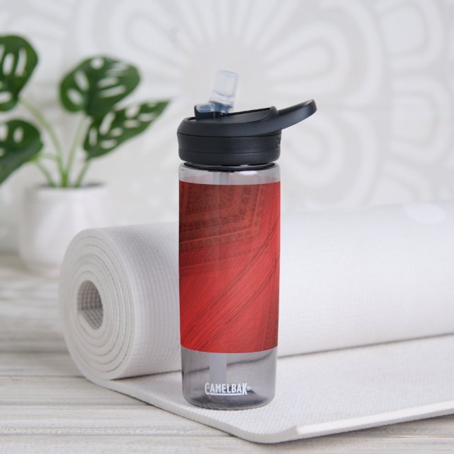 Annahme | Red Eclectic Boho Pattern Trinkflasche (Yoga)