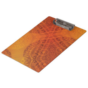 Annahme   Red Orange Yellow Boho Medallions Klemmbrett