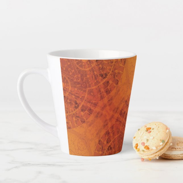 Annahme | Red Orange Yellow Boho Medallions Milchtasse (Beispiel)