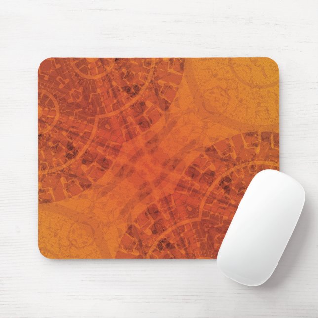 Annahme | Red Orange Yellow Boho Medallions Mousepad (Mit Mouse)