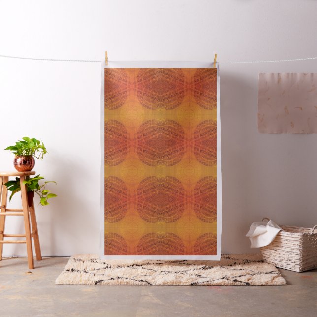 Annahme | Red Orange Yellow Boho Medallions Stoff (Beispiel)