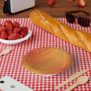 Annahme Red Orange Yellow Shibori Muster Pappteller