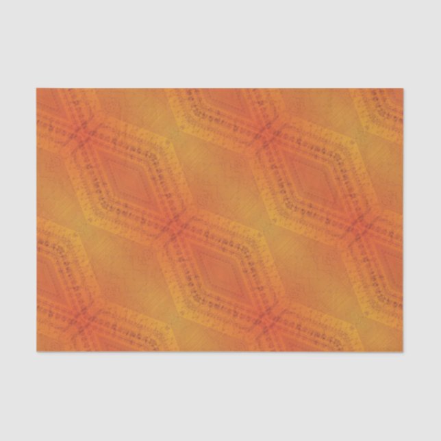 Annahme | Red Orange Yellow Shibori Muster Seidenpapier (Vorderseite)