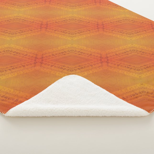 Annahme | Red Orange Yellow Shibori Muster Sherpadecke (3/4)