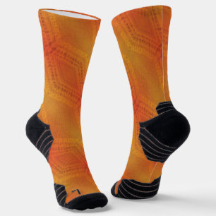 Annahme   Red Orange Yellow Shibori Muster Socken