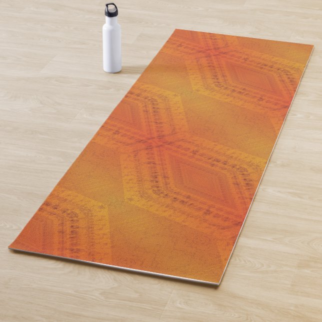 Annahme | Red Orange Yellow Shibori Muster Yogamatte (Beispiel)