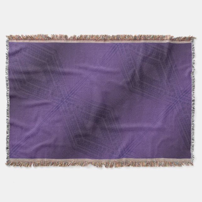 Annahme | Violet Eclectic Boho Pattern Decke (Vorderseite)