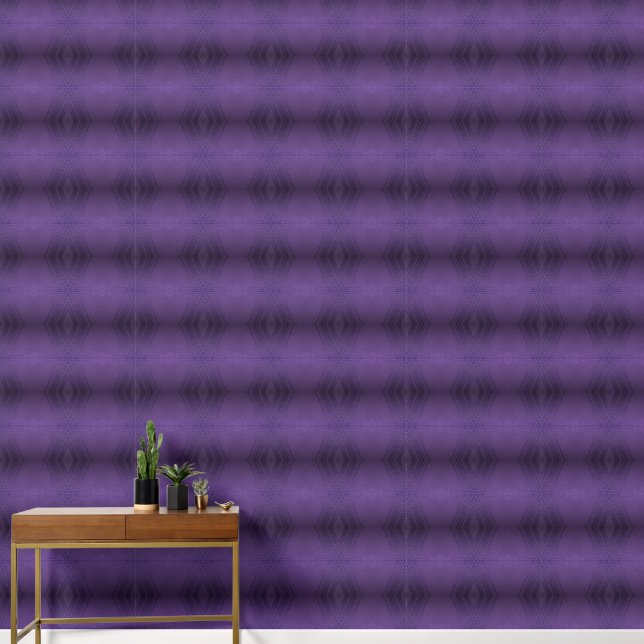 Annahme | Violet Eclectic Boho Pattern Tapete (Korridor)