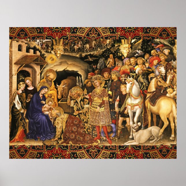 ANNAHME VON MAGI Gentile Da Fabriano, Weihnachten Poster (Vorne)