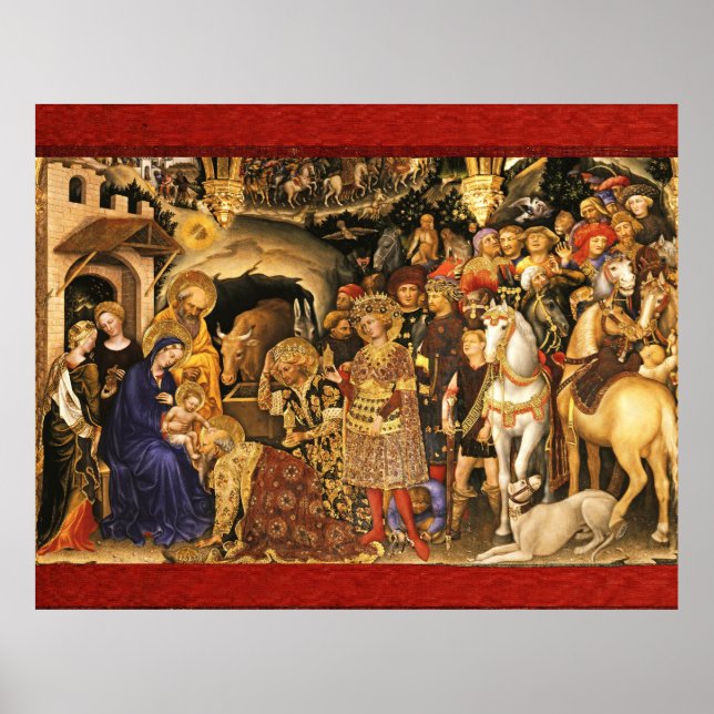 ANNAHME VON MAGI Gentile Da Fabriano, Weihnachten Poster (Vorne)