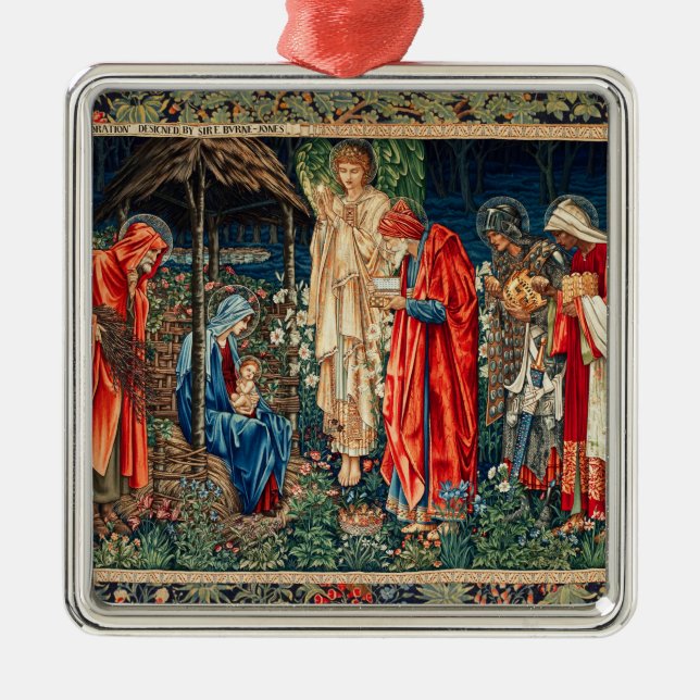 ANNAHME VON MAGI Morris, Burne-Jones Weihnachten Ornament Aus Metall (Vorne)