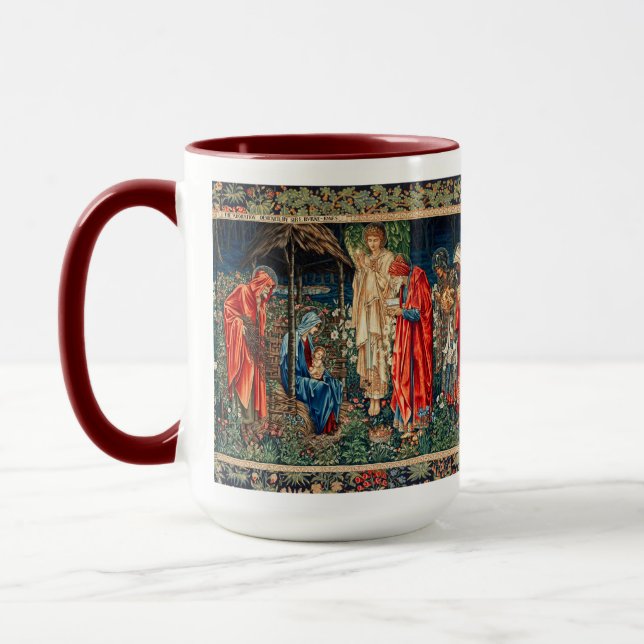 ANNAHME VON MAGI Morris, Burne-Jones Weihnachten Tasse (Links)