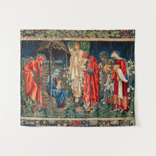 ANNAHME VON MAGI Morris, Burne-Jones Weihnachten Wandteppich